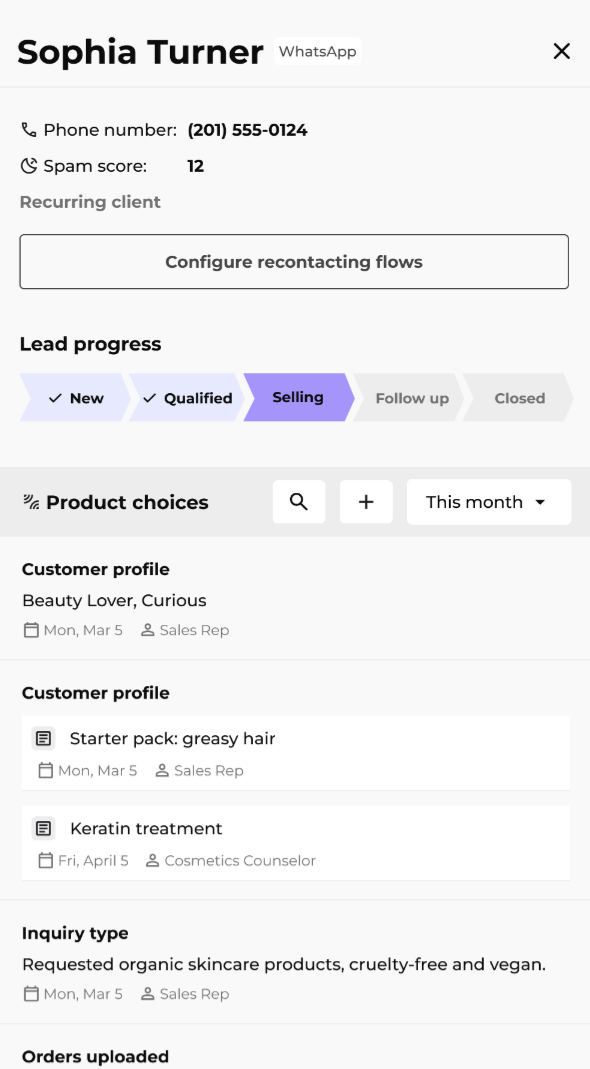 BackDesk interface